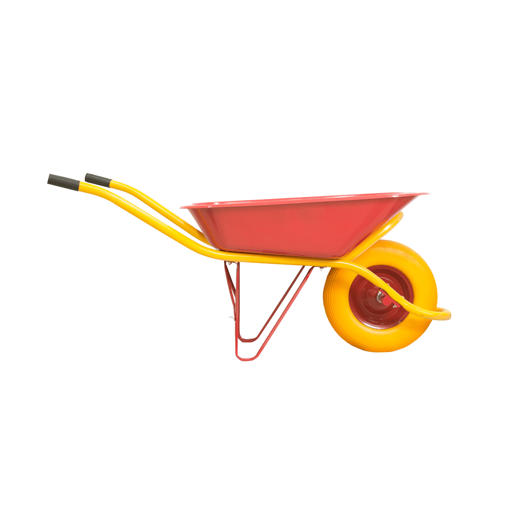 Yellow Wheelbarrow With F Wheel