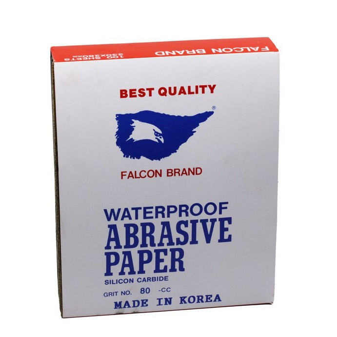 Falcon - Waterproof Abrasive Paper (100 Sheets Per Pkt) (80)