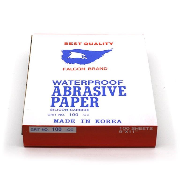 Falcon - Waterproof Abrasive Paper (100 Sheets Per Pkt)