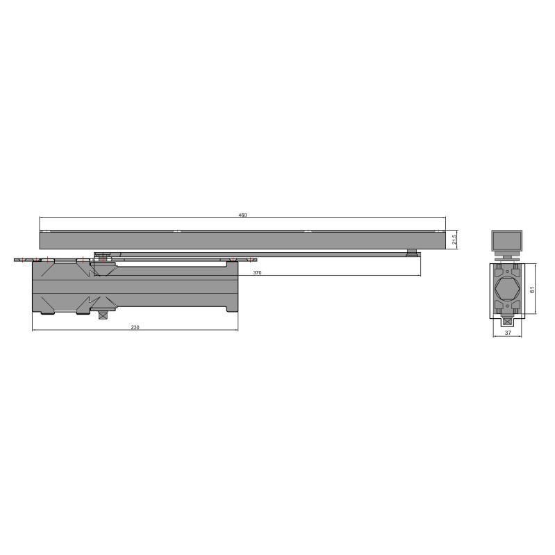 Buy EUROART - Concealed Door Closer Online | Construction Finishes | Qetaat.com