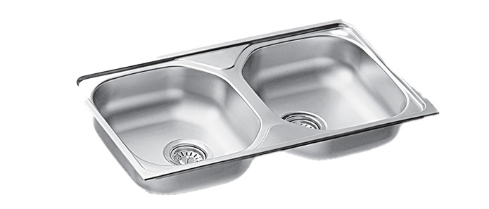 Buy Artenova kitchen SINK AE860C 500X860X160MM DOUBLE Online | Construction Finishes | Qetaat.com