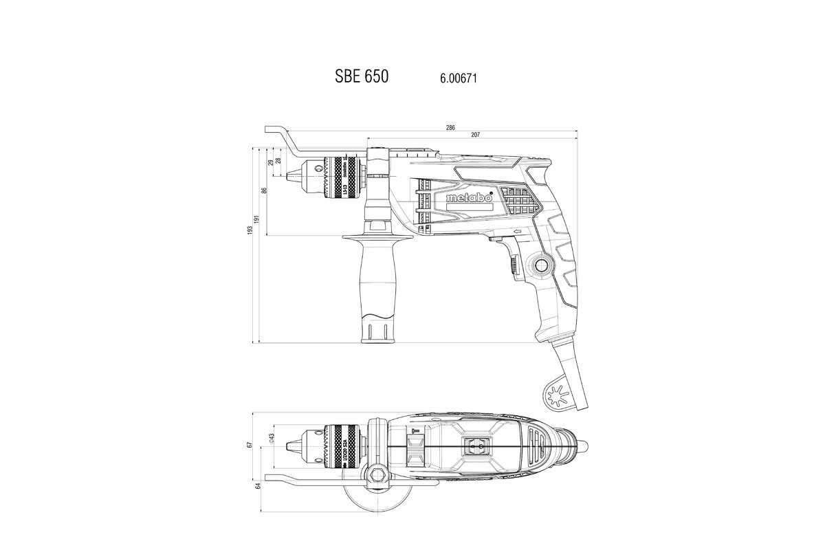 Buy METABO -SBE 650 (600671000) IMPACT DRILL Online | Power Tools | Qetaat.com