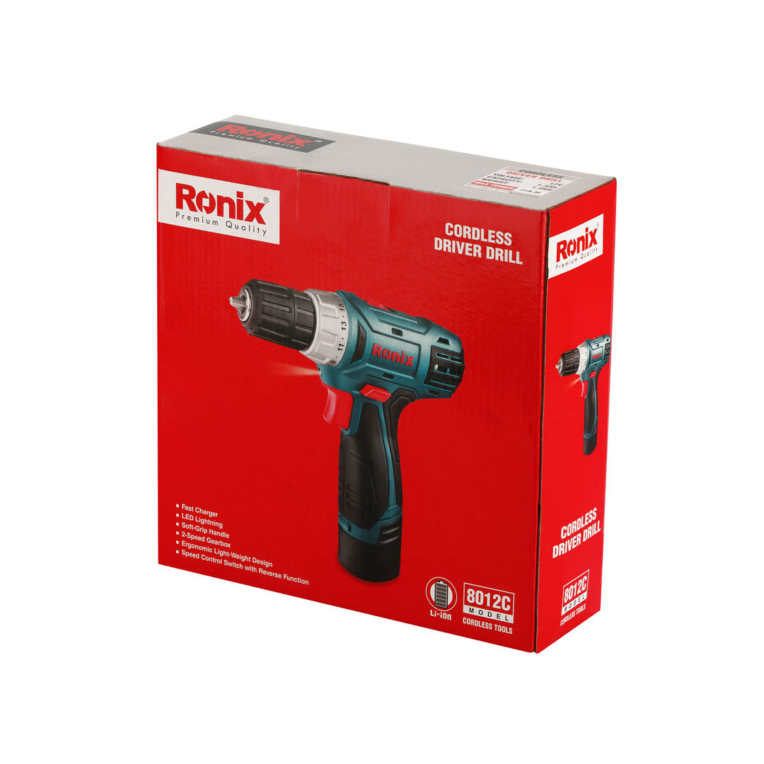 Buy Ronix Cordless Screwdriver Battery 12V, Chuck 10, Torque 2 - RH-8612 Online | Power Tools | Qetaat.com