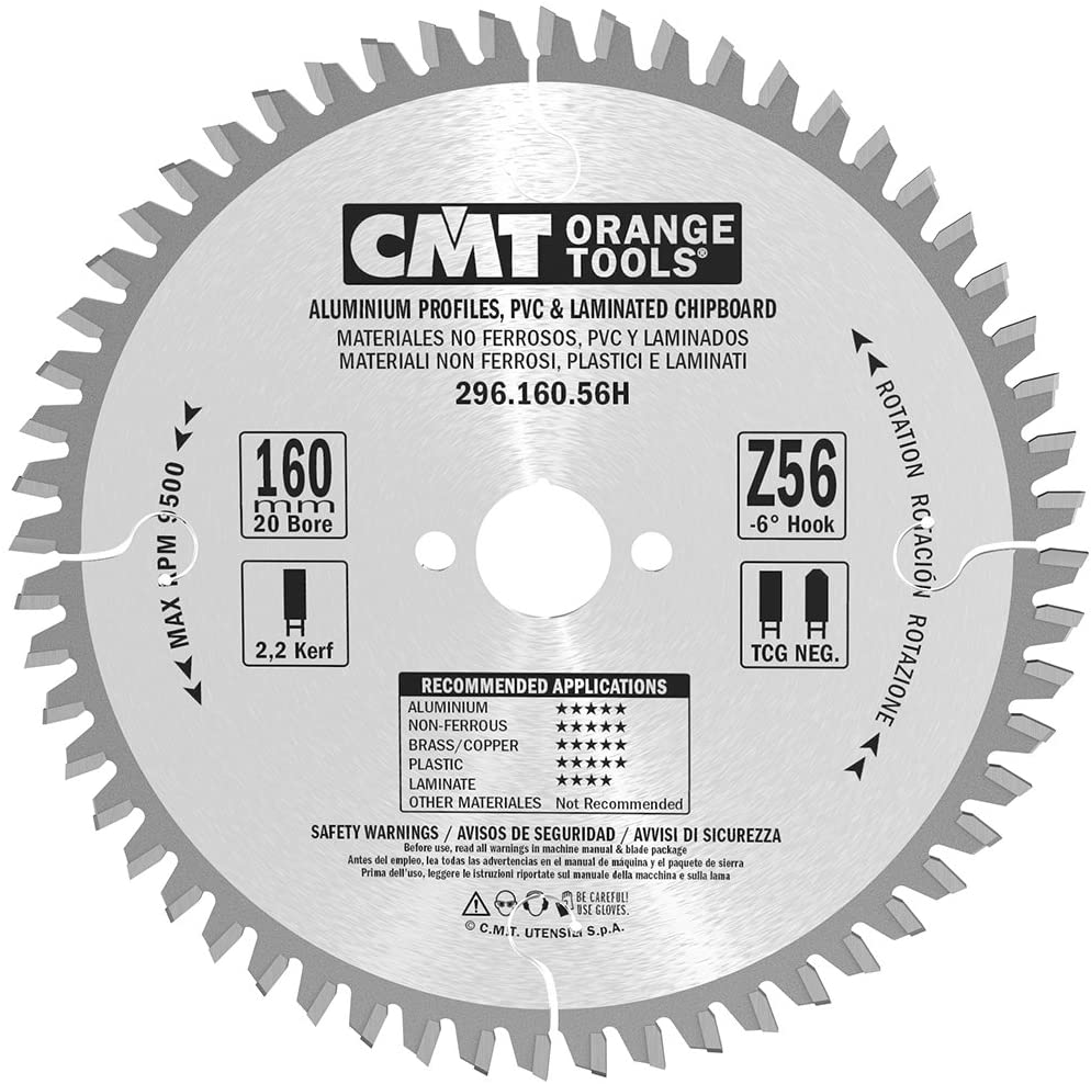 Cmt Non-Ferrous Metal, Pvc And Melamine Saw Blade - 160X2.8X20