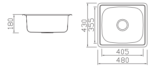 Buy Milano Kitchen Sink - BL-604L - 48wx43h - 18cm Online | Construction Finishes | Qetaat.com