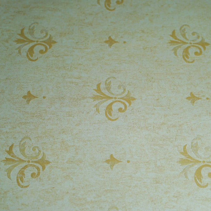 Pattern Yellow Wallpaper 53Cm*10.05M 5.32Sqm- With Fixing