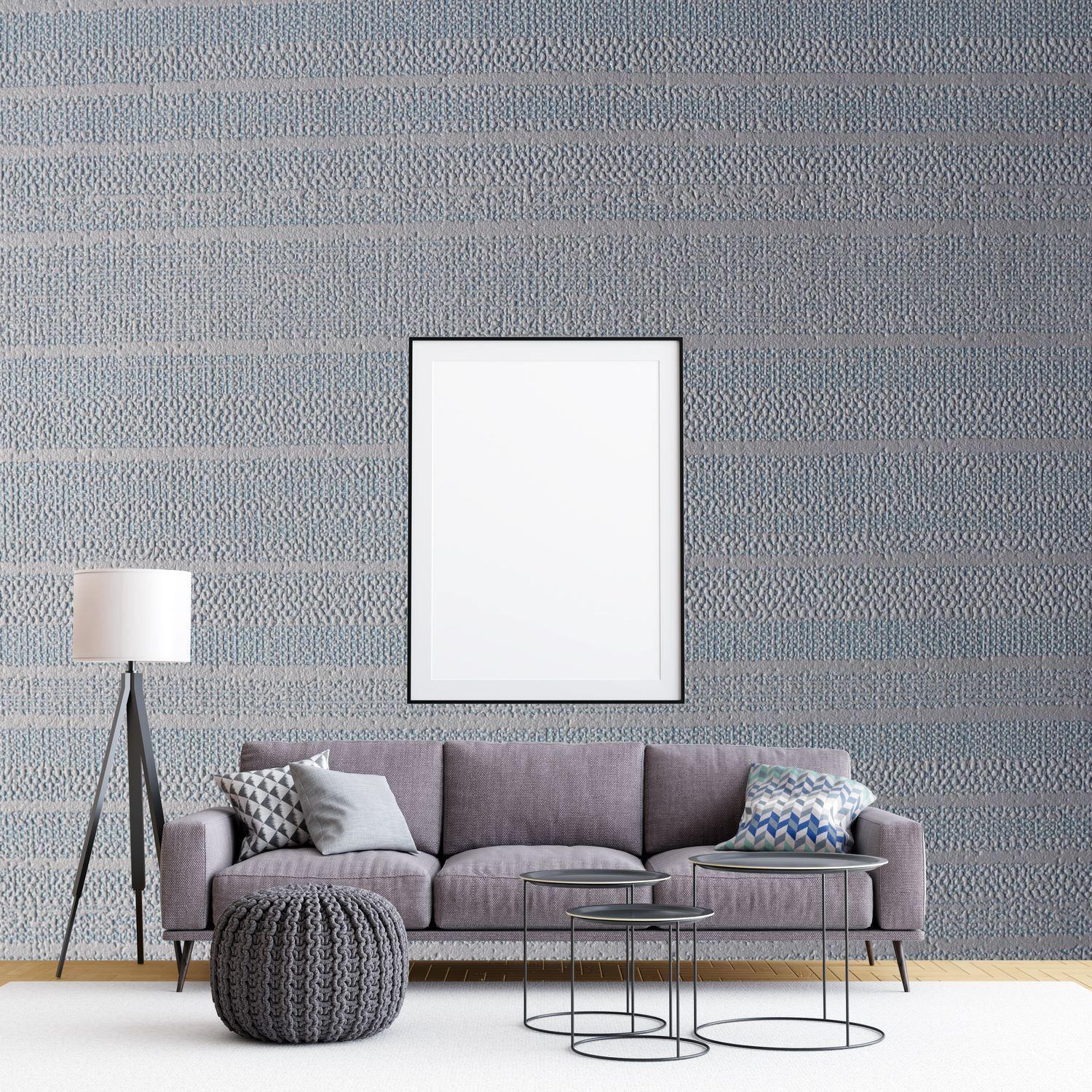 Buy BLUE WALLPAPER - 53CM*10.05M - 5.32SQM - WITH FIXING Online | Construction Finishes | Qetaat.com