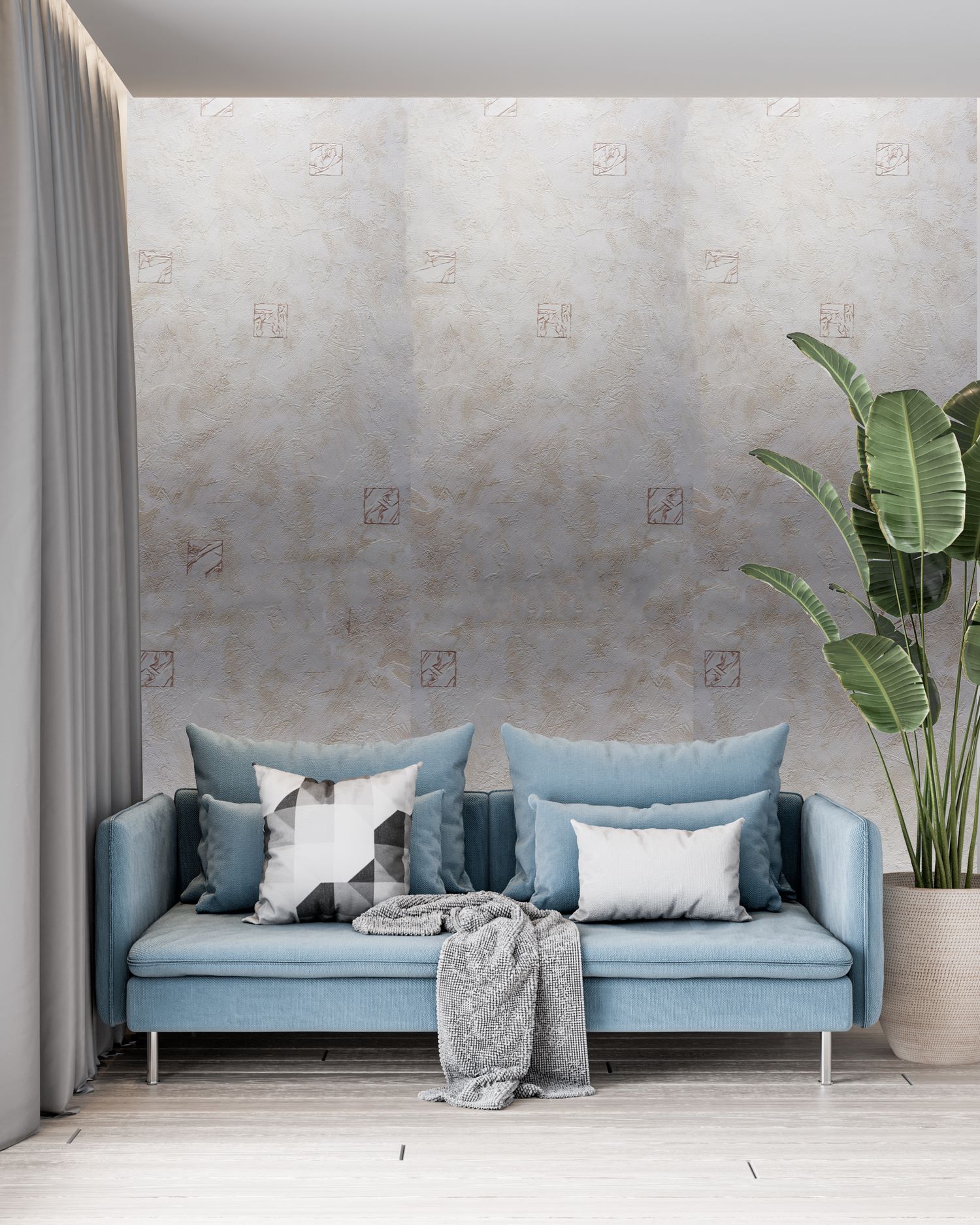 Buy PATTERN WALLPAPER - 53CM*10.05M - 5.32SQM - WITH FIXING Online | Construction Finishes | Qetaat.com