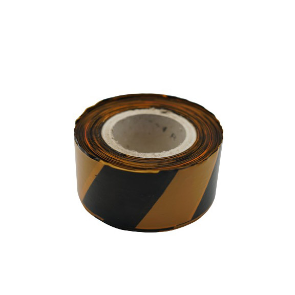 Black/Orange Warning Tape Double Side - 3"X200MTR