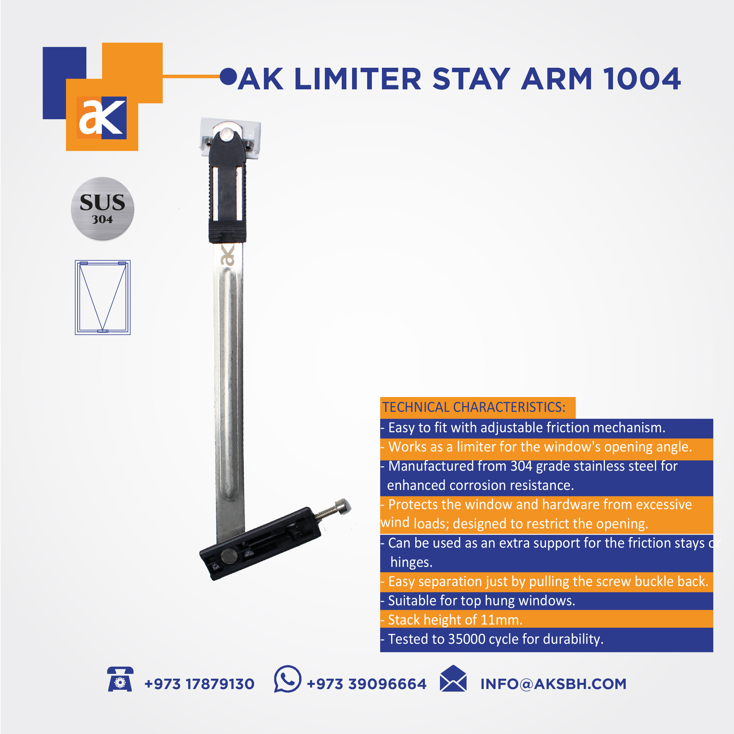 Ak Limiter Stay Arm 1004