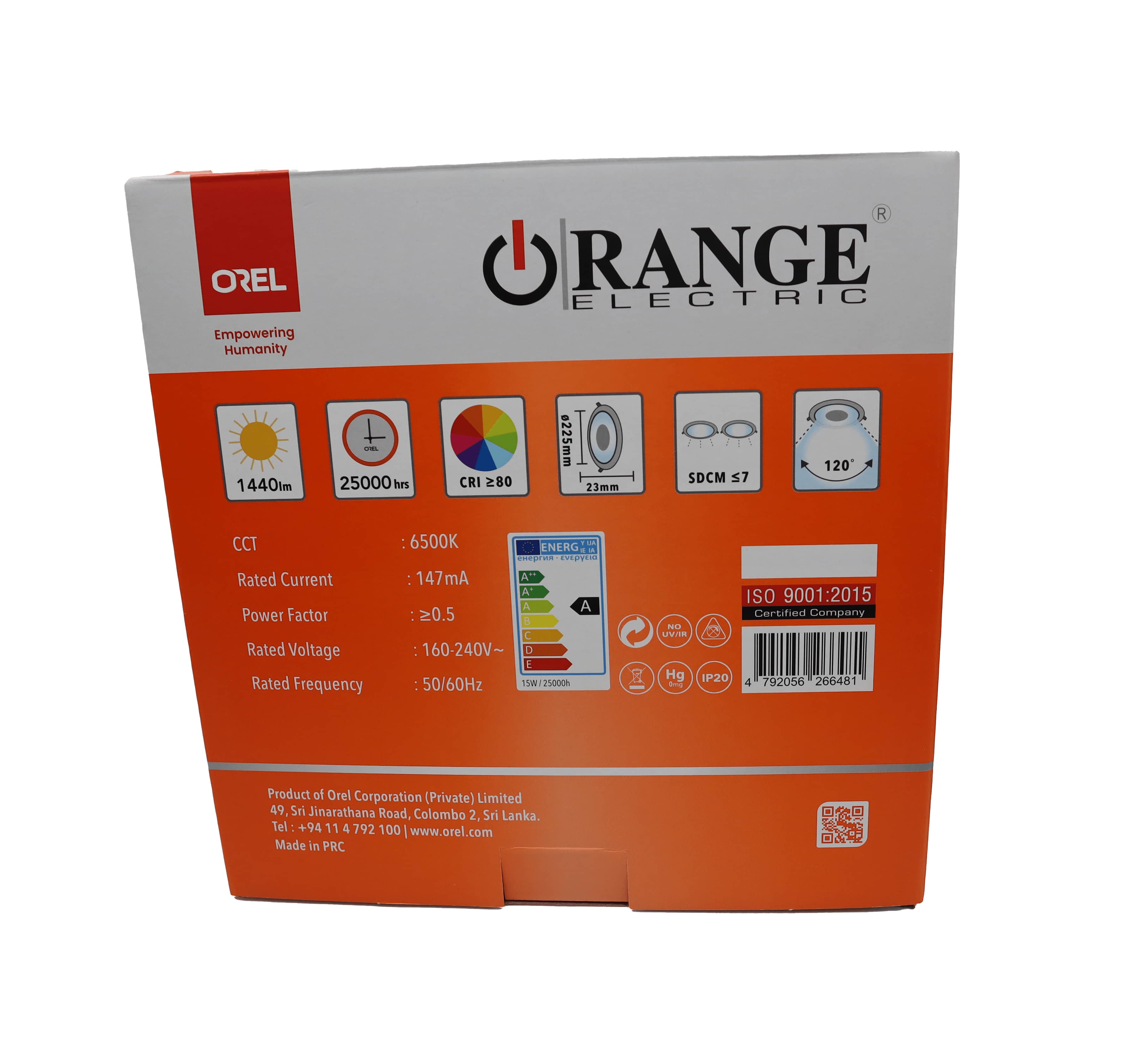 Buy Orange Led Round Panel Light - 8" - 18W Online | Construction Finishes | Qetaat.com