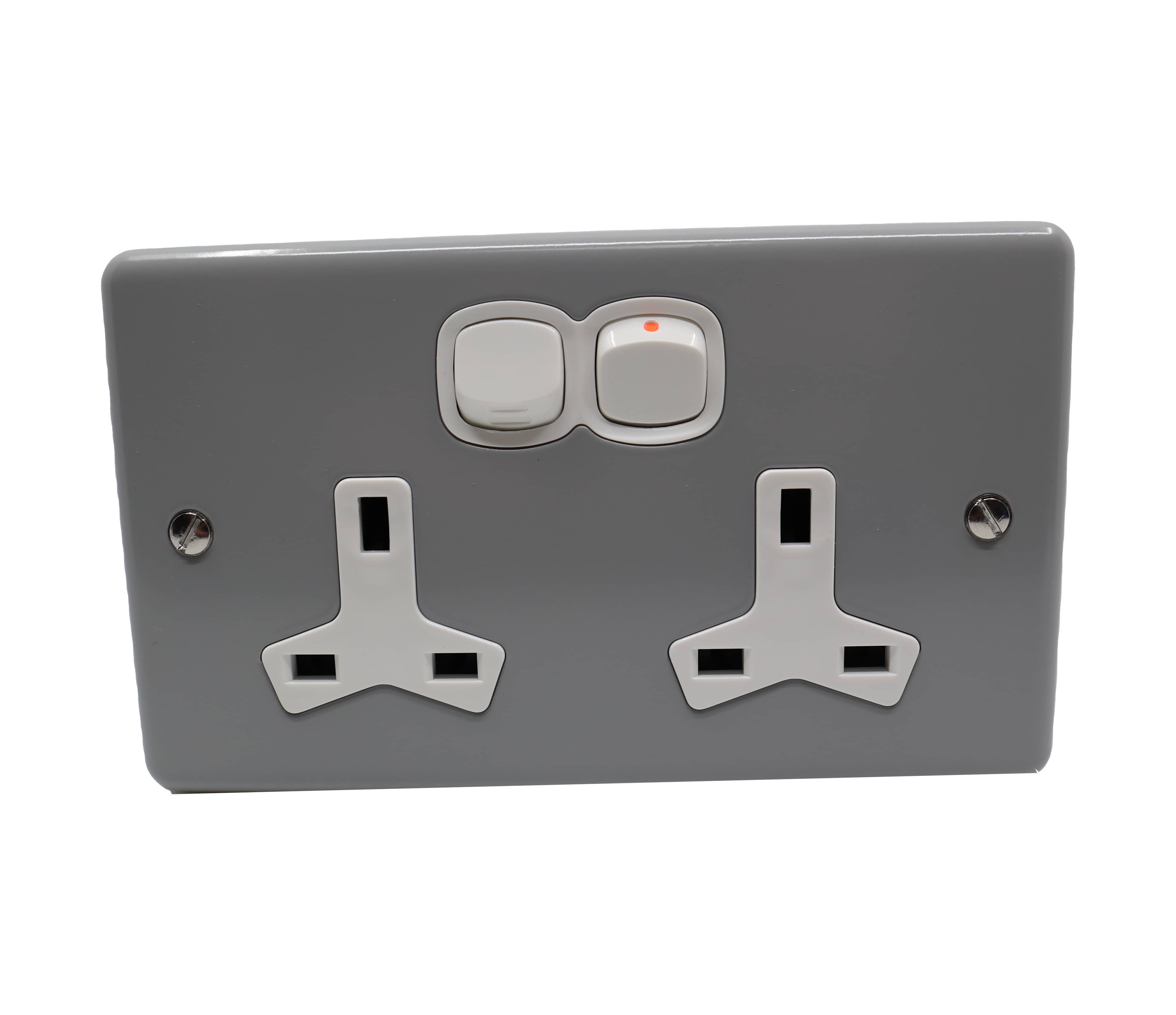 Buy Orange Double Clad Socket Metal - 13A Online | Construction Finishes | Qetaat.com