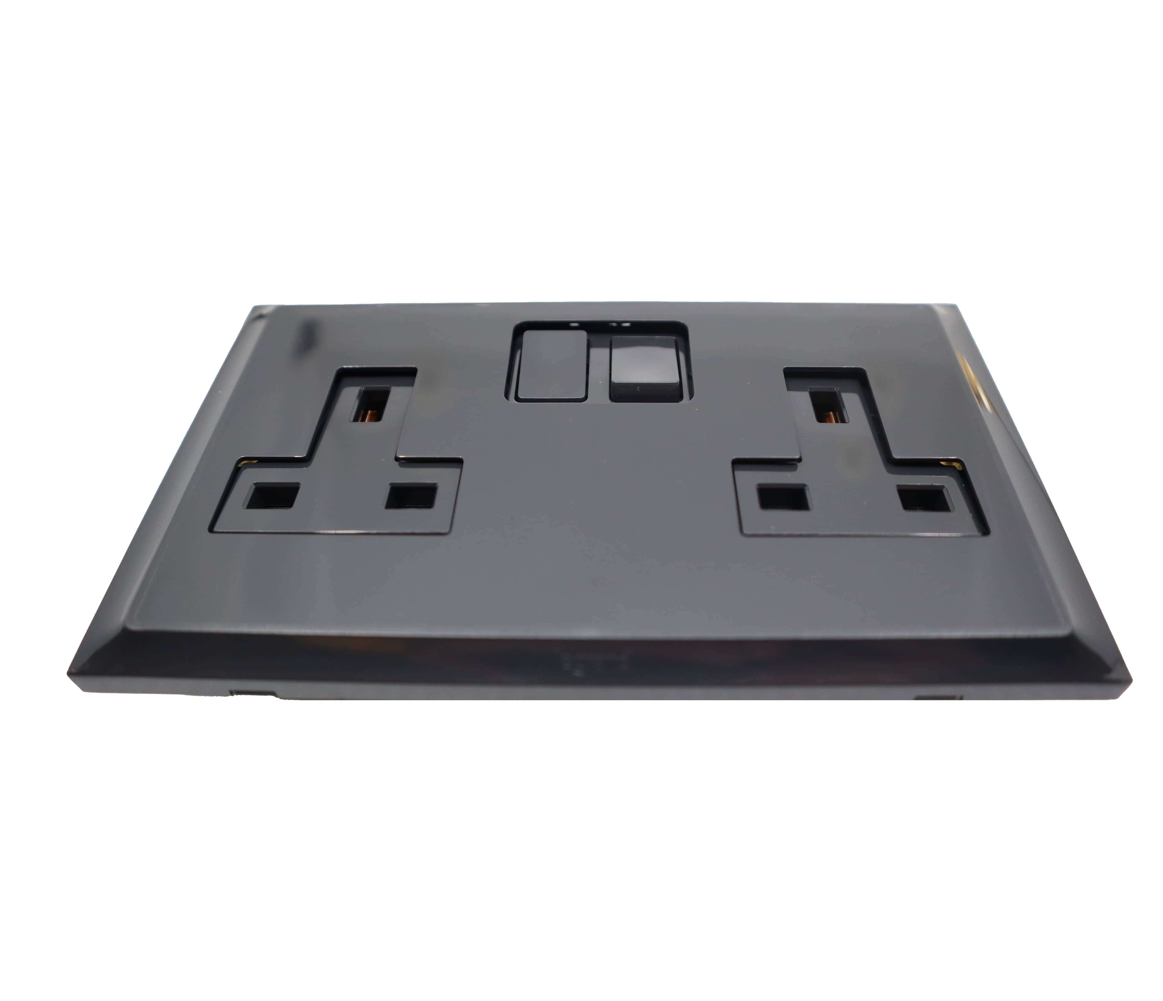 Legrand Black Anthracite Double Socket