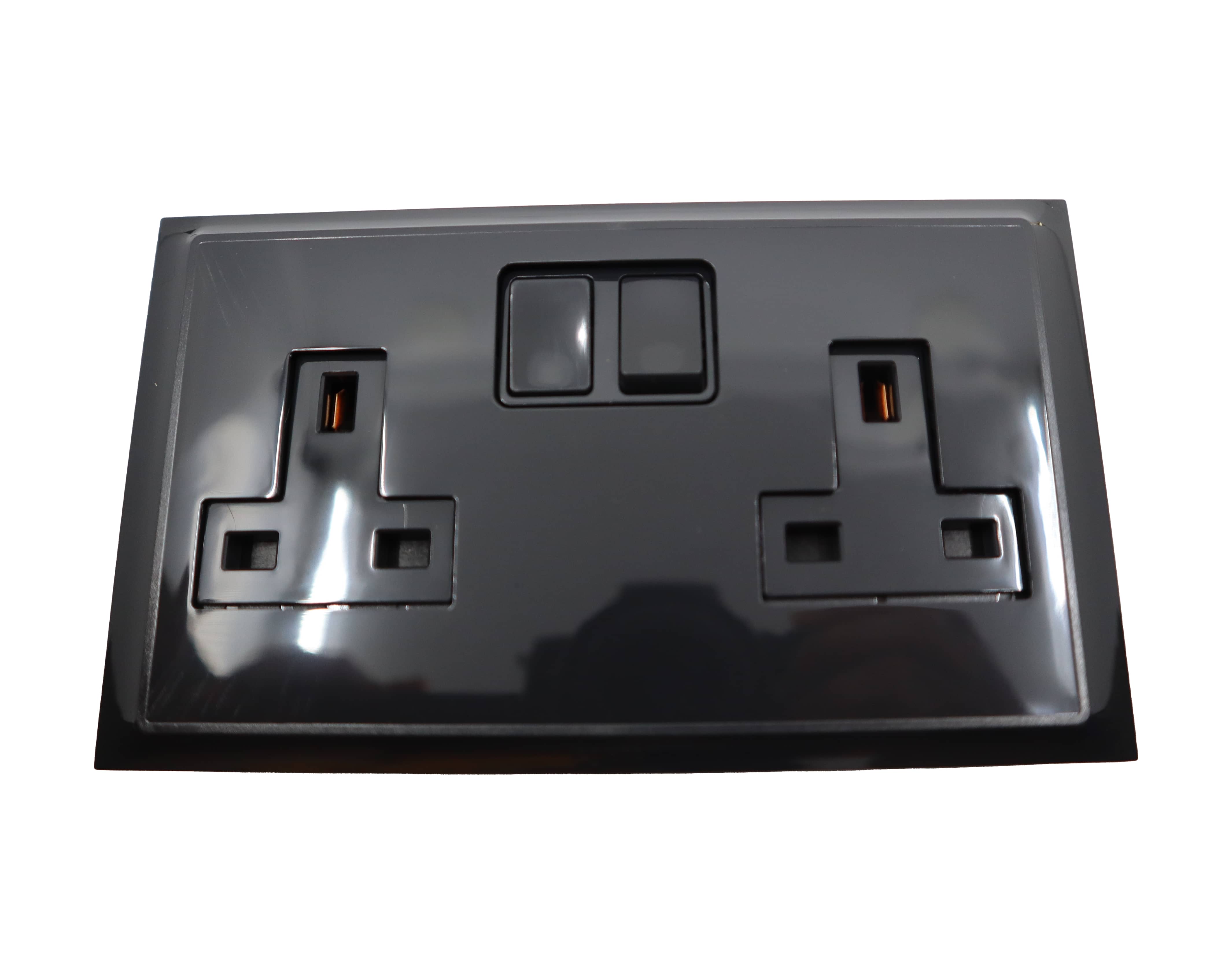 Buy Legrand Black Anthracite Double Socket Online | Construction Finishes | Qetaat.com