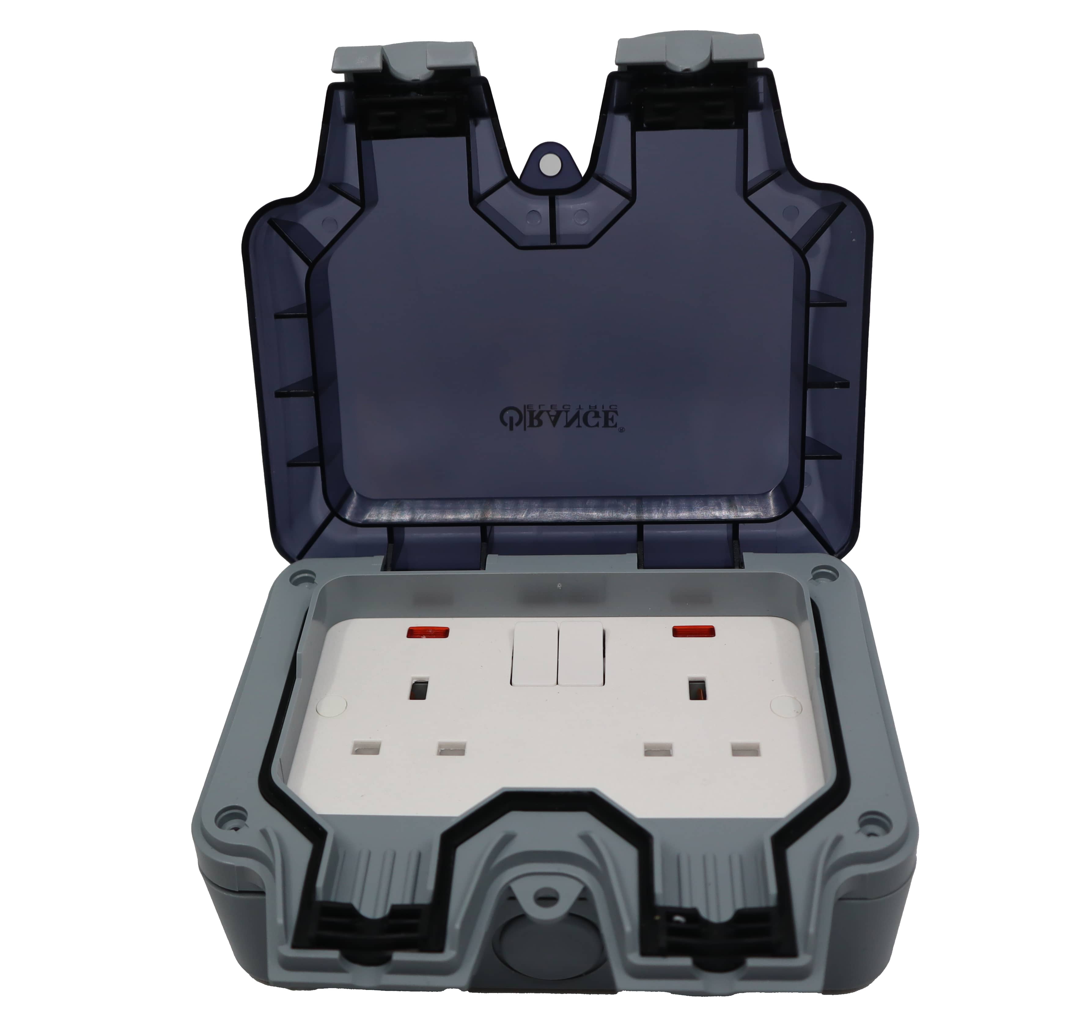 Buy Orange Weatherproof Double Socket - 13A Online | Construction Finishes | Qetaat.com