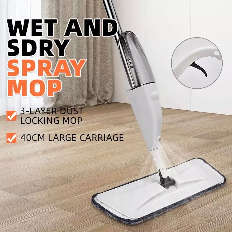 AURORA Water Spray Mop Washable Microfiber Clean Degerming Spray Mop