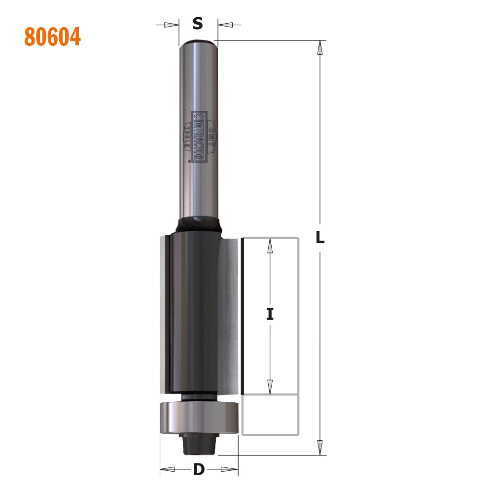 Buy CMT- Contractor Flush Trim Bit D12.7x25.4x67 DX S=8 Online | Power Tools | Qetaat.com