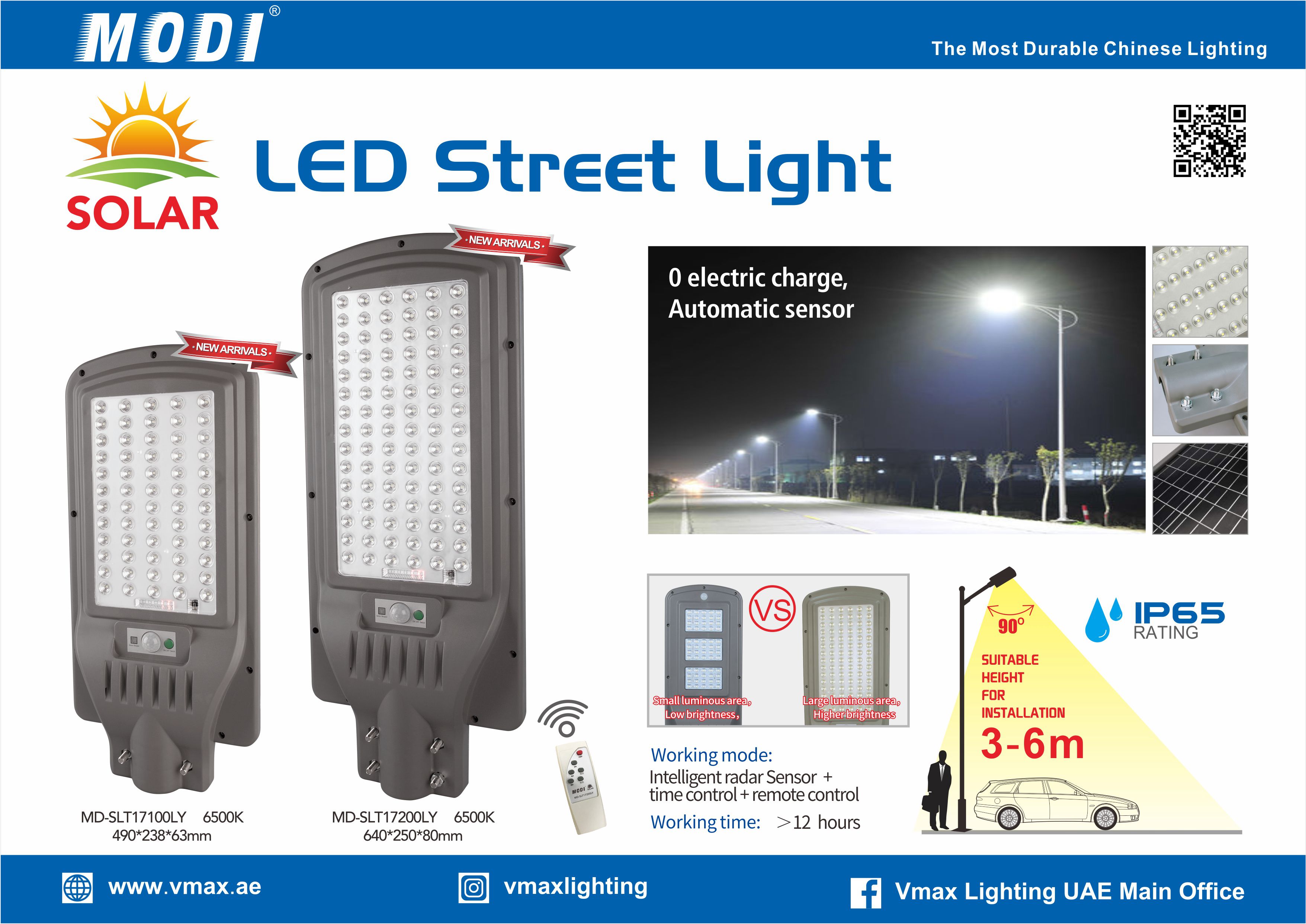 MODI SOLAR STREET LIGHT HEAD 100W