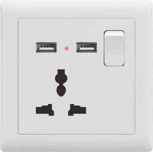 Modi 13A Single Socket Multi 2Usb