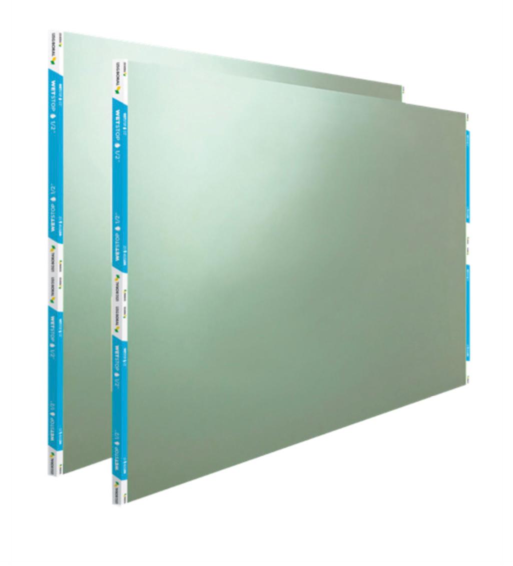 Wet Stop Gypsum Board 2.40  X 1.20 X 12.5mm Usg 