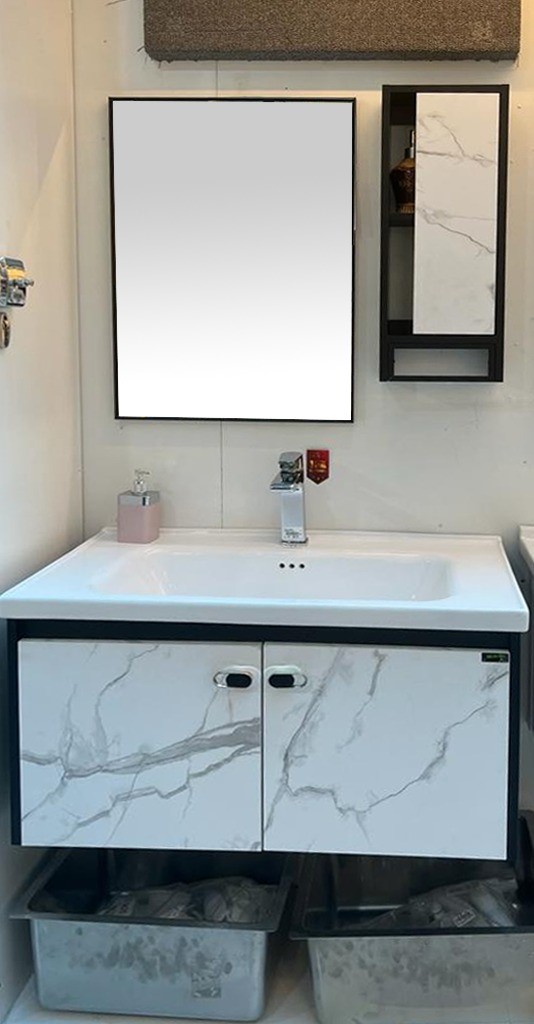 BATHROOM CABINET W/MIRROR 2BOX