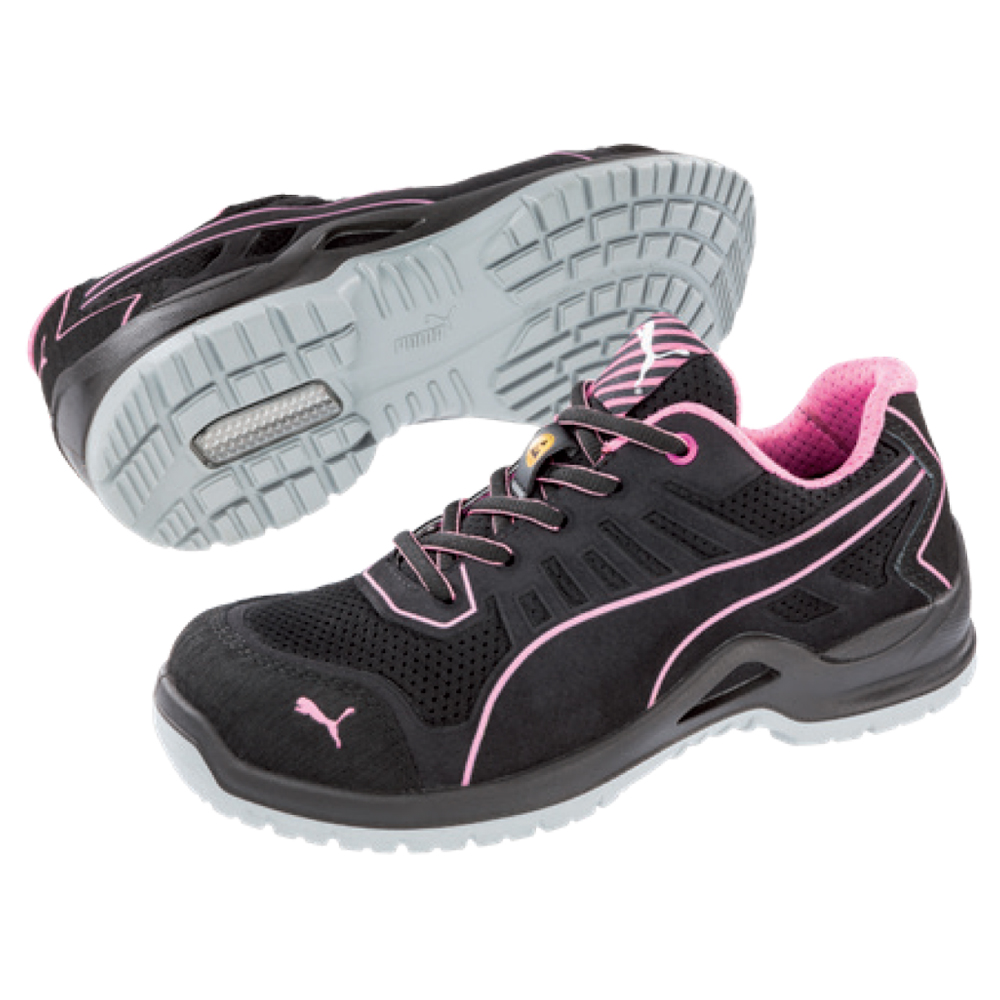 Puma Safety Shoes Fuse, 644110, Black/Pink