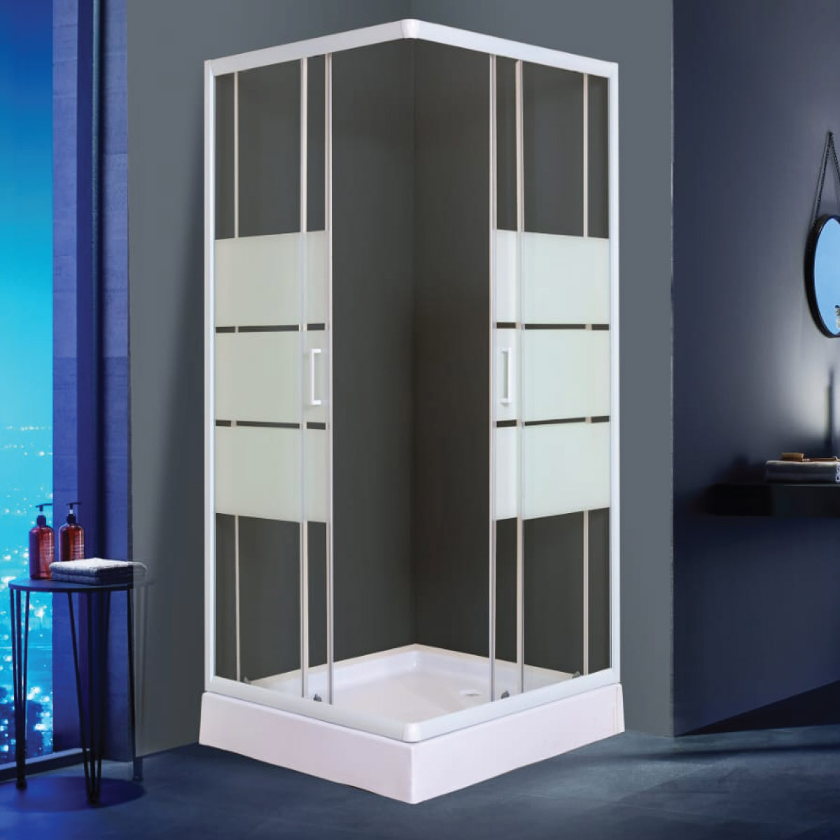 SHOWER ENCLOSURE W/TRAY (1X2)