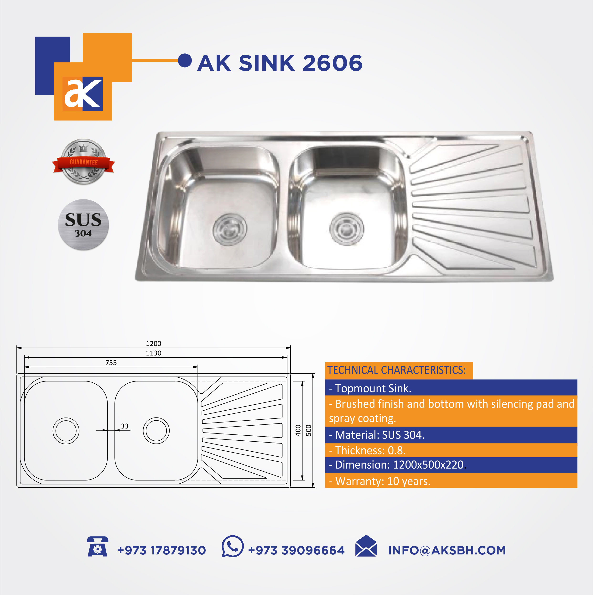 Ak Sink 2606